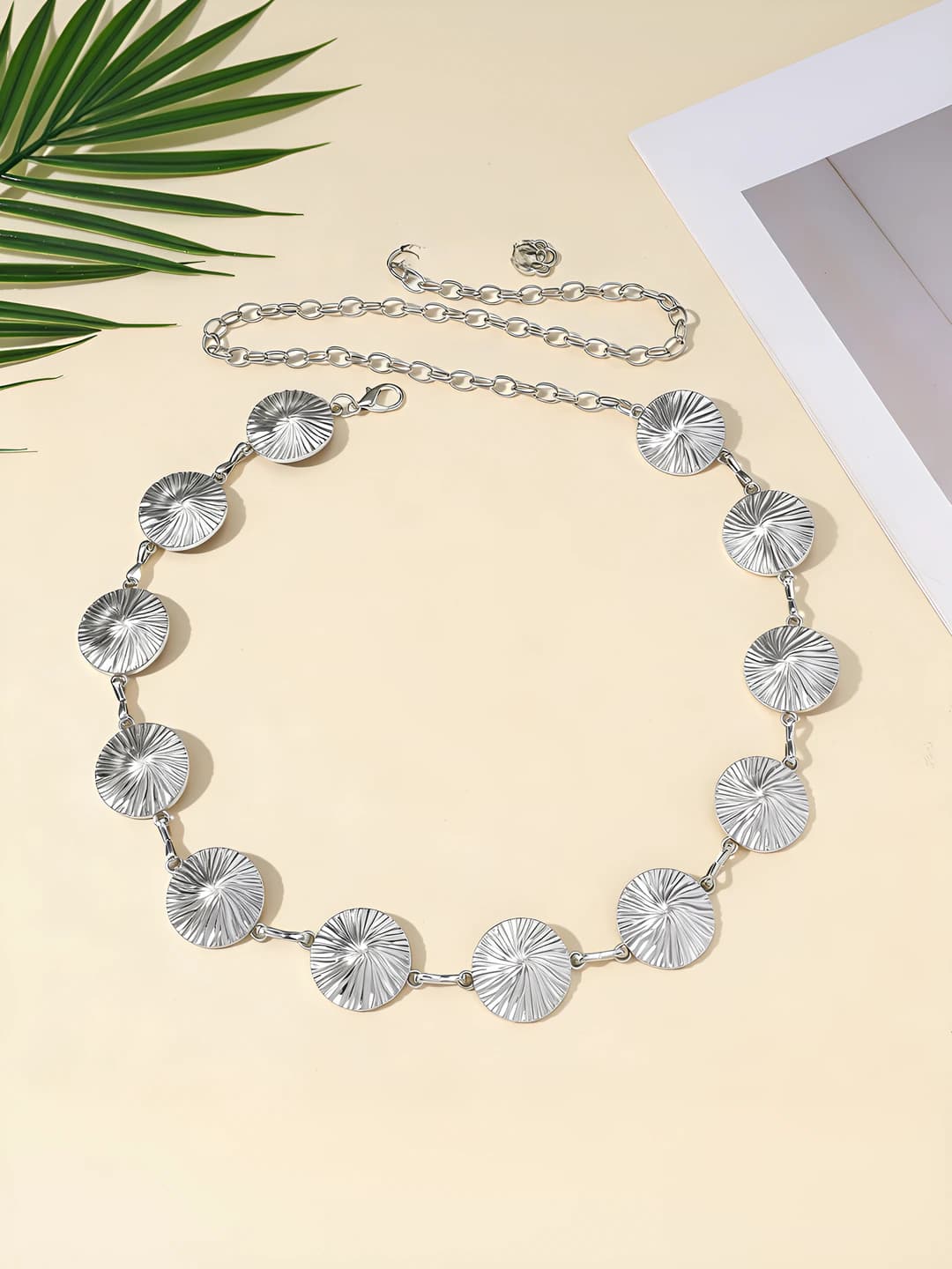 47# Silver radial circle metal