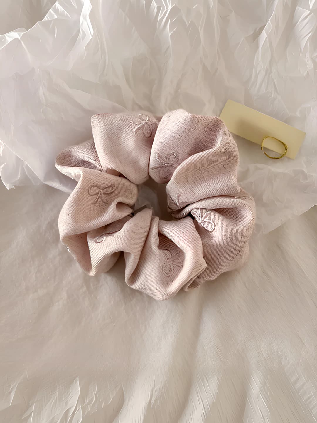 Pink hair tie