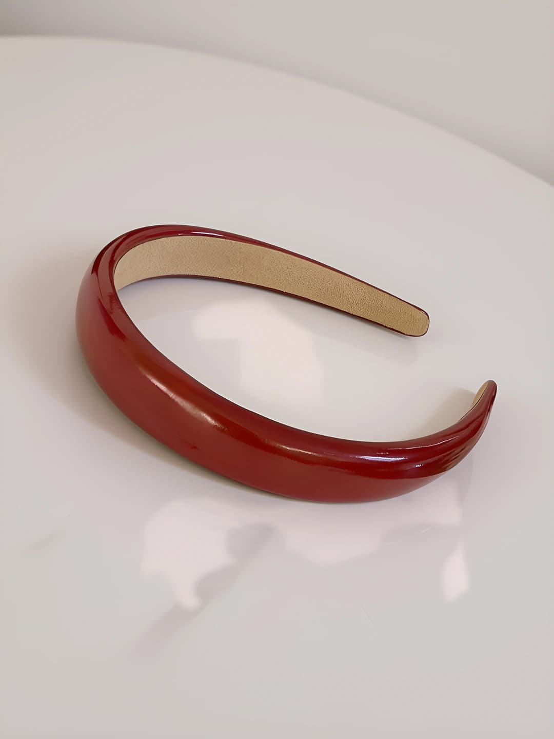 Wine red leather