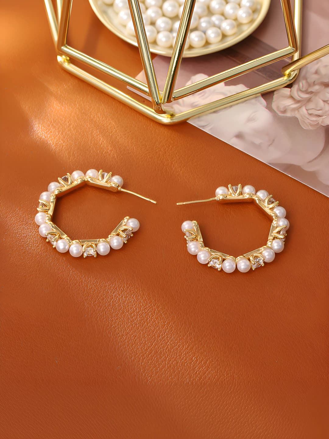 Gold pearl zircon, S925