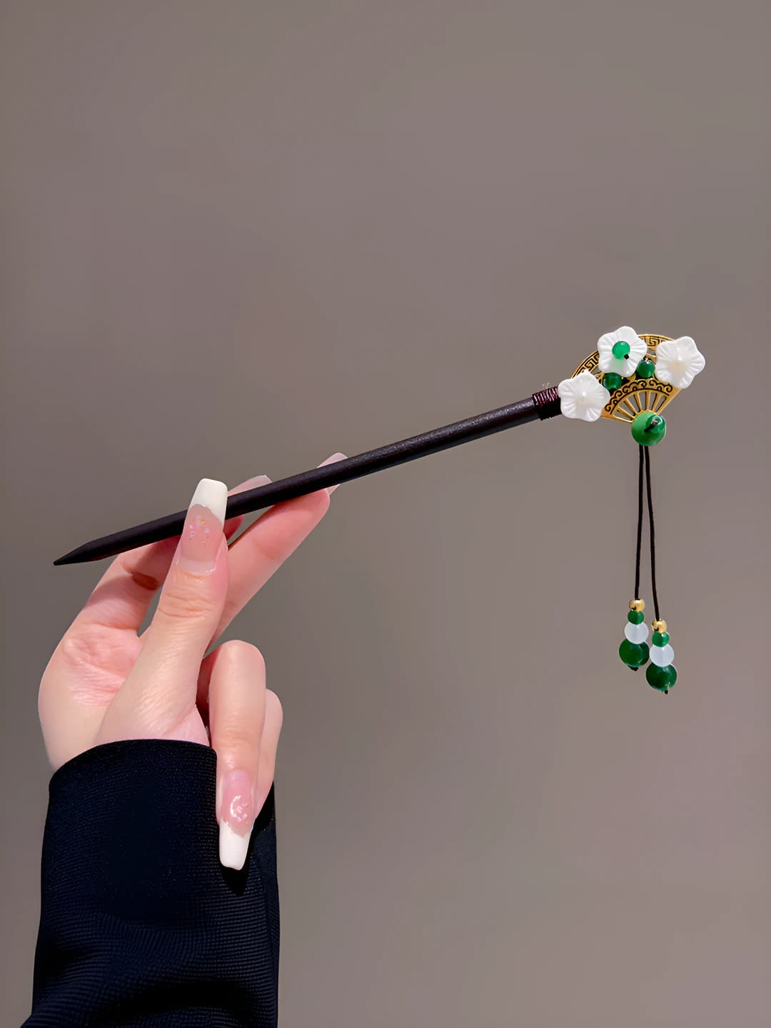 25# Flower fan hairpin
