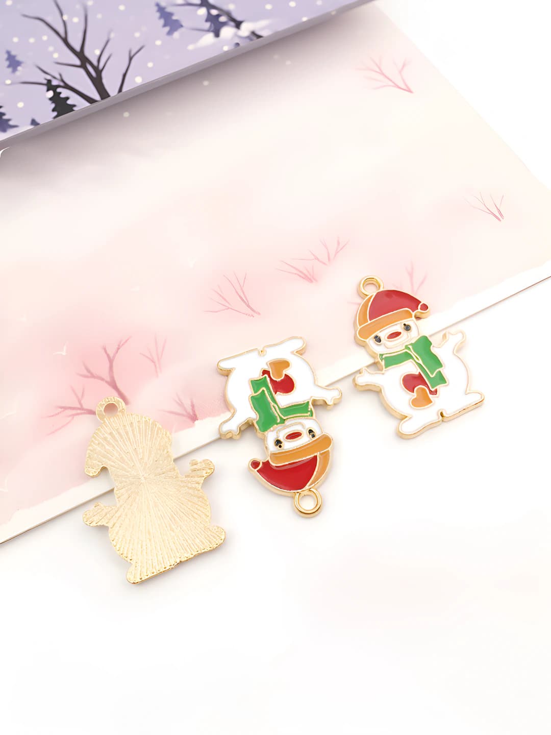 Christmas snowman 17x24mm