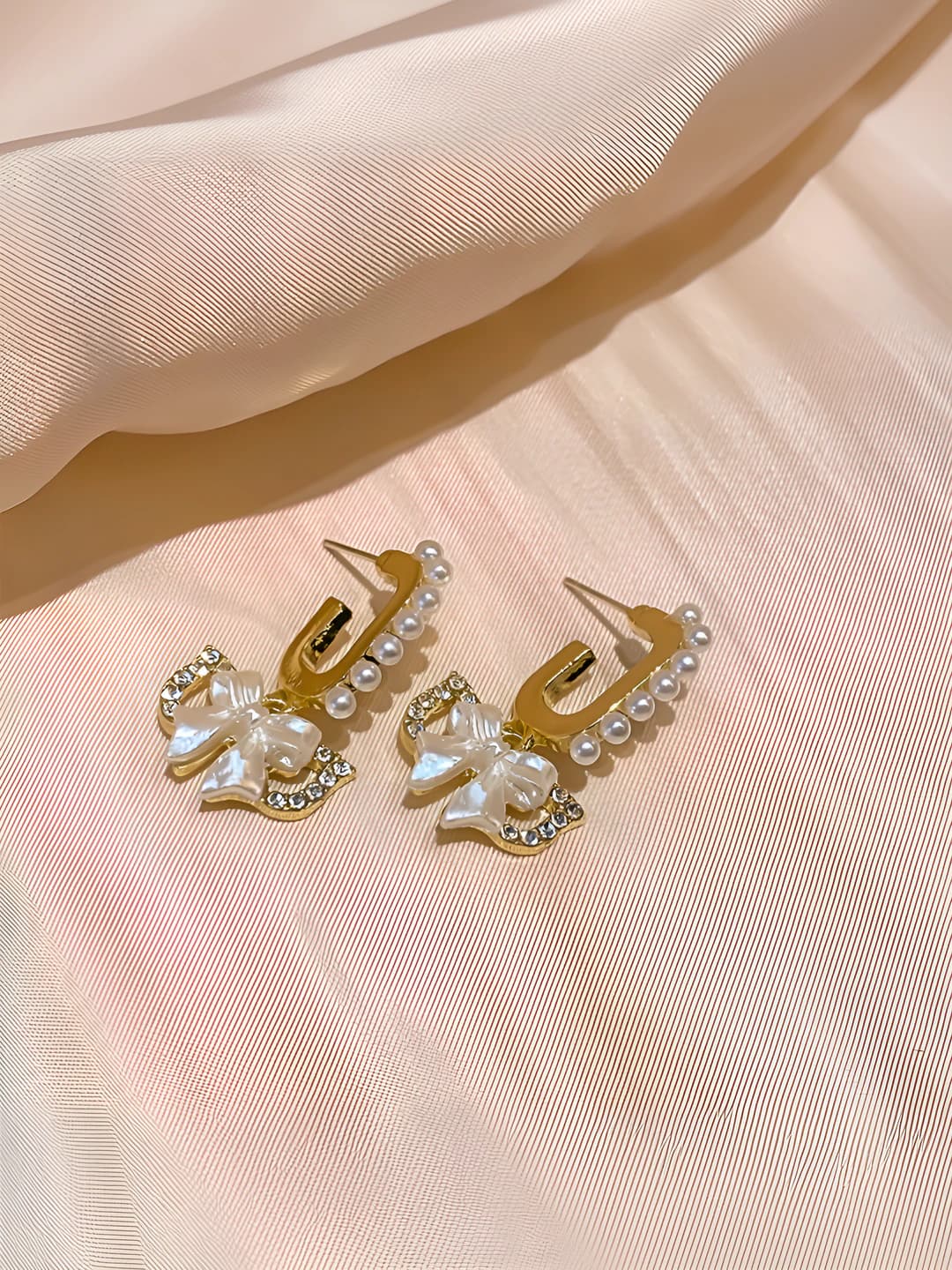 Zircon fringe butterfly studs