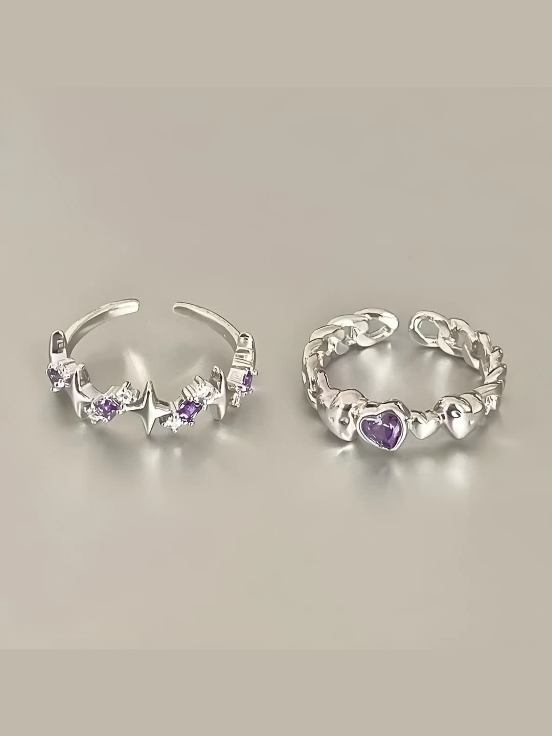 Heart + star ring
