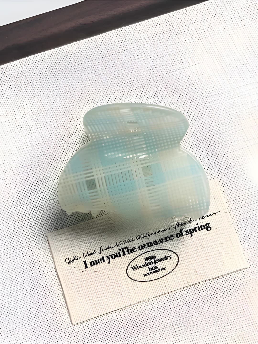 Blue plaid clip - Small fan