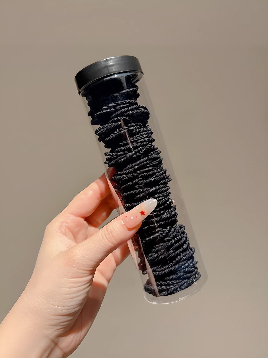 1# black rubber bands 100 pcs in jar