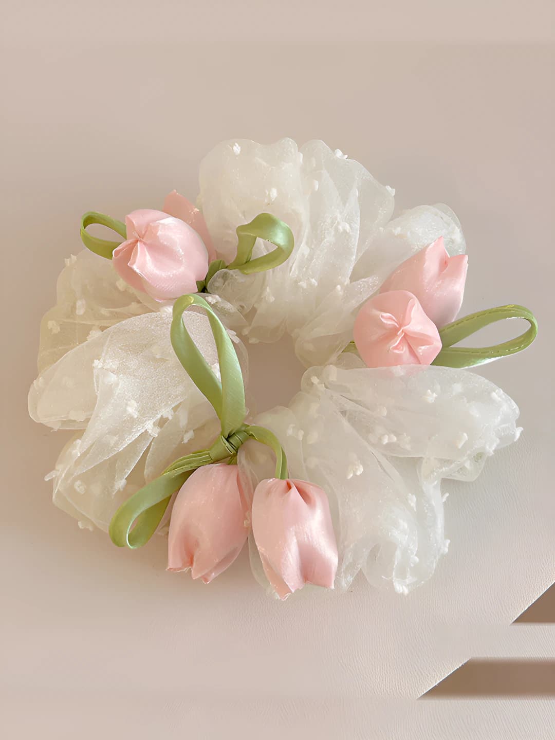 Tulle tulip hair tie