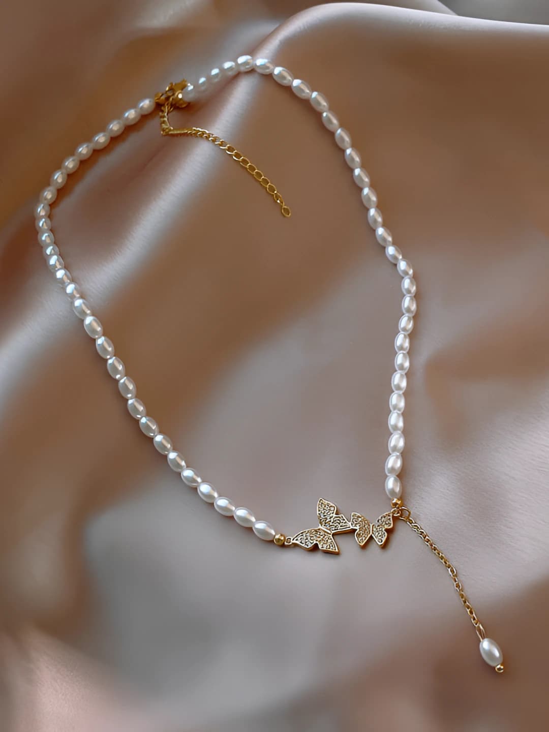 Double butterfly necklace [K-056]