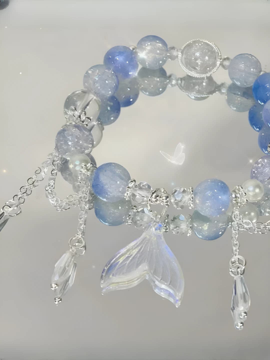 Dark blue mermaid crystal bracelet