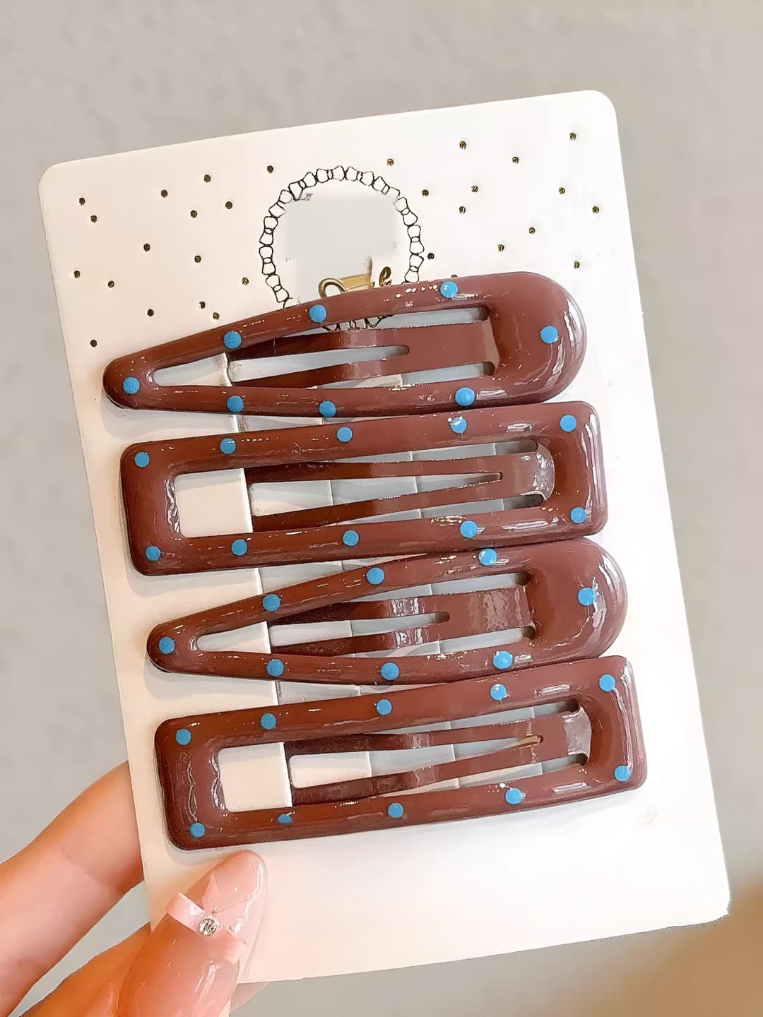 6# Coffee polka dot 6 cm
