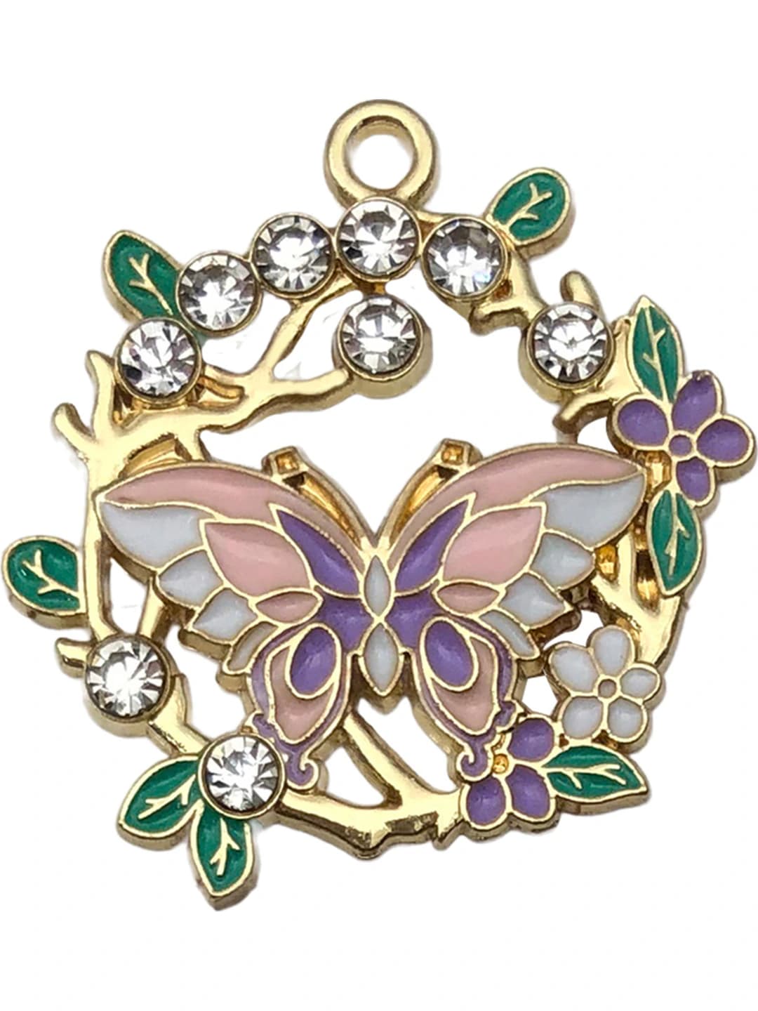 1 шт розовый бабочка цветок 29x28mm