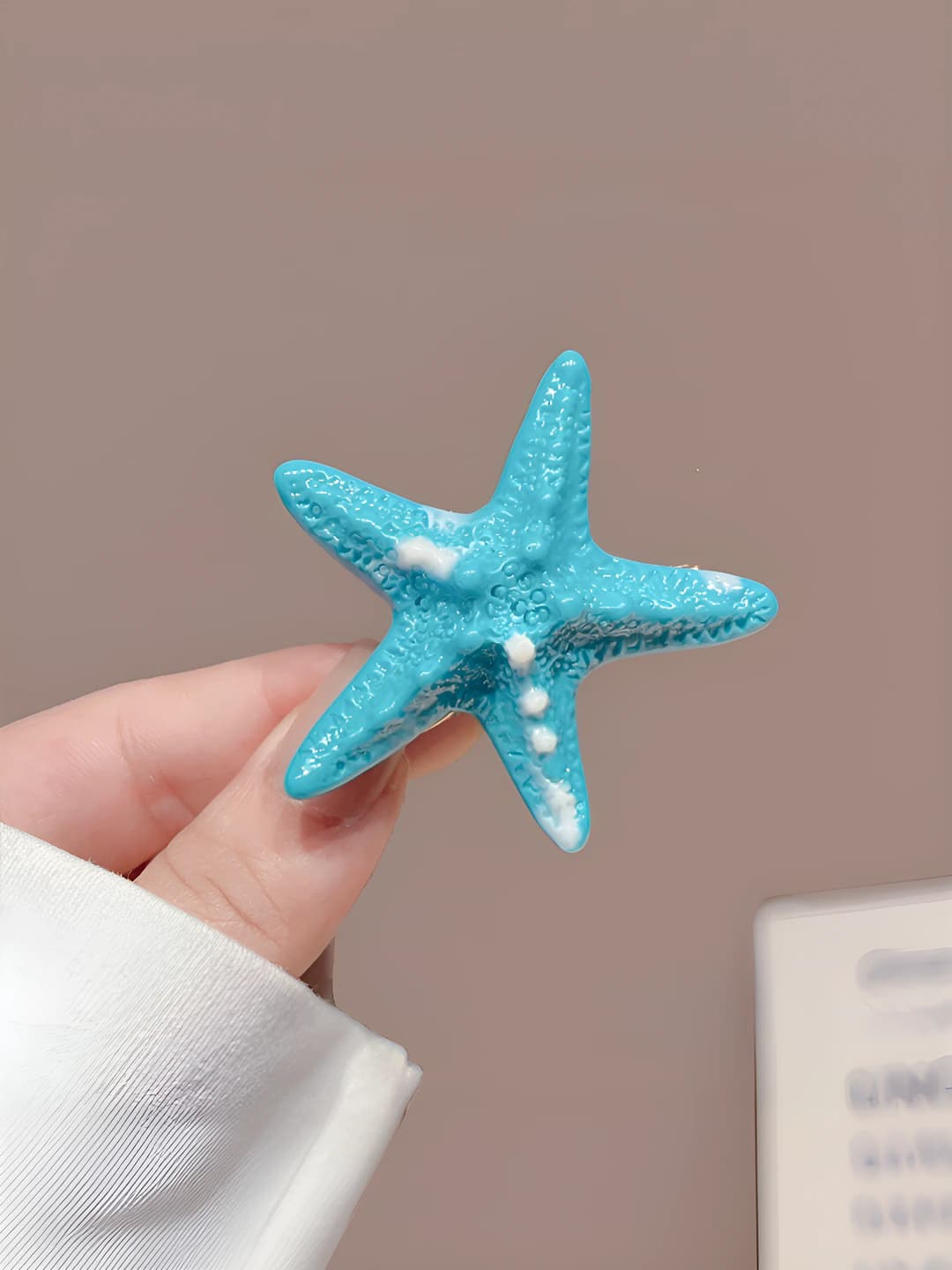 5# Starfish, teal, 5.5 cm