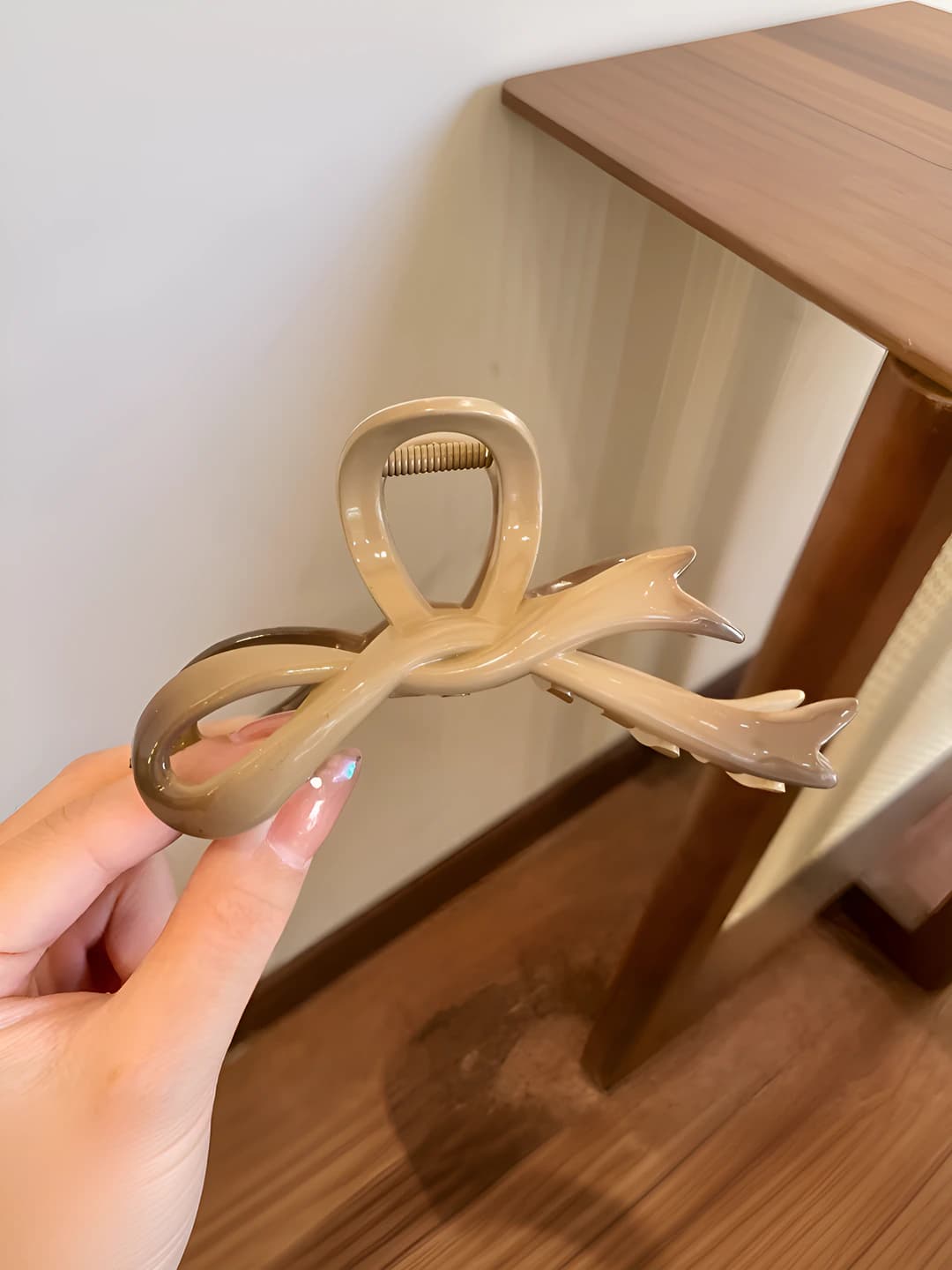 Bow, gradient coffee, 11.5 cm