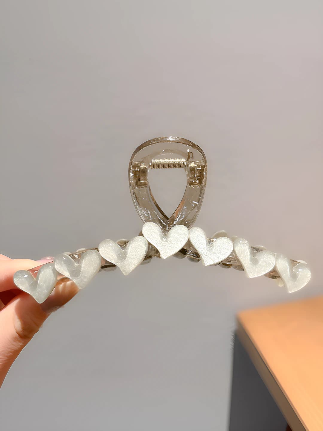 9# Grey-green heart 13 cm