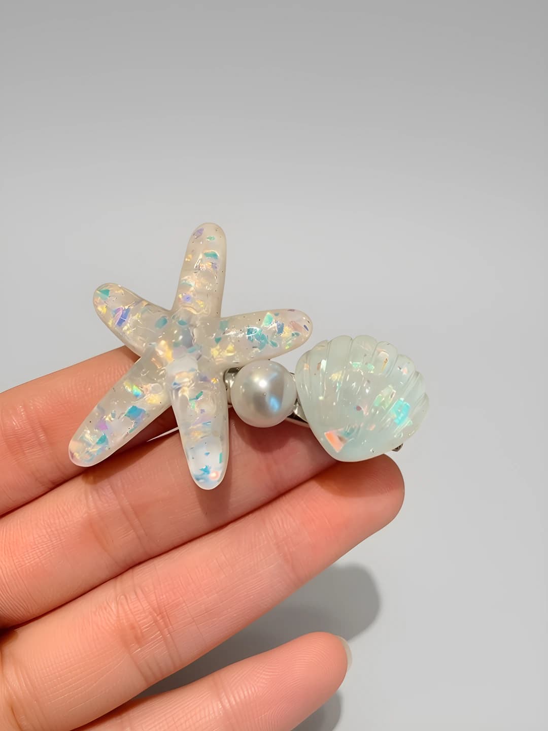 1# White starfish, 5.5 cm, 4 cm