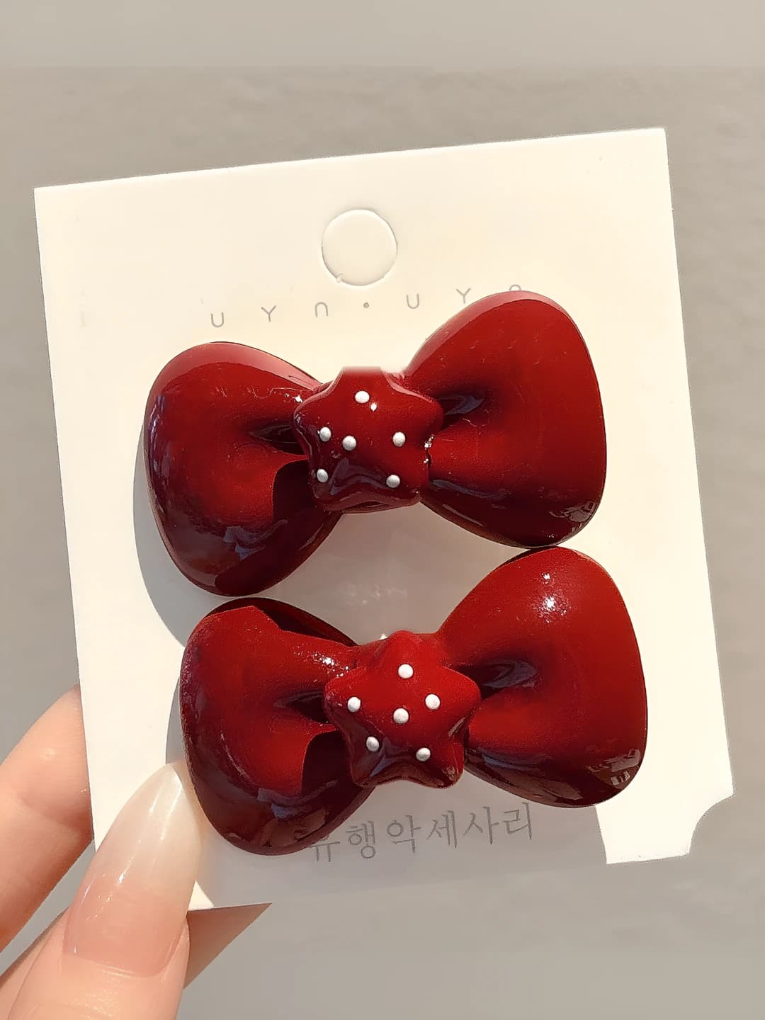 Besh burchli yulduz soch qisqich 1 juft ~ 5cm