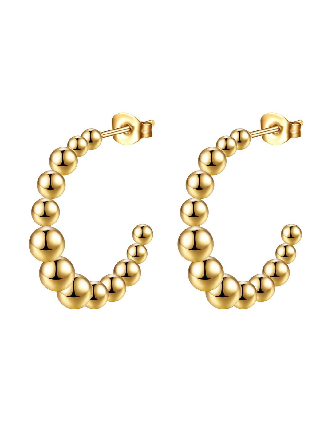 Soldered C-shape, gold