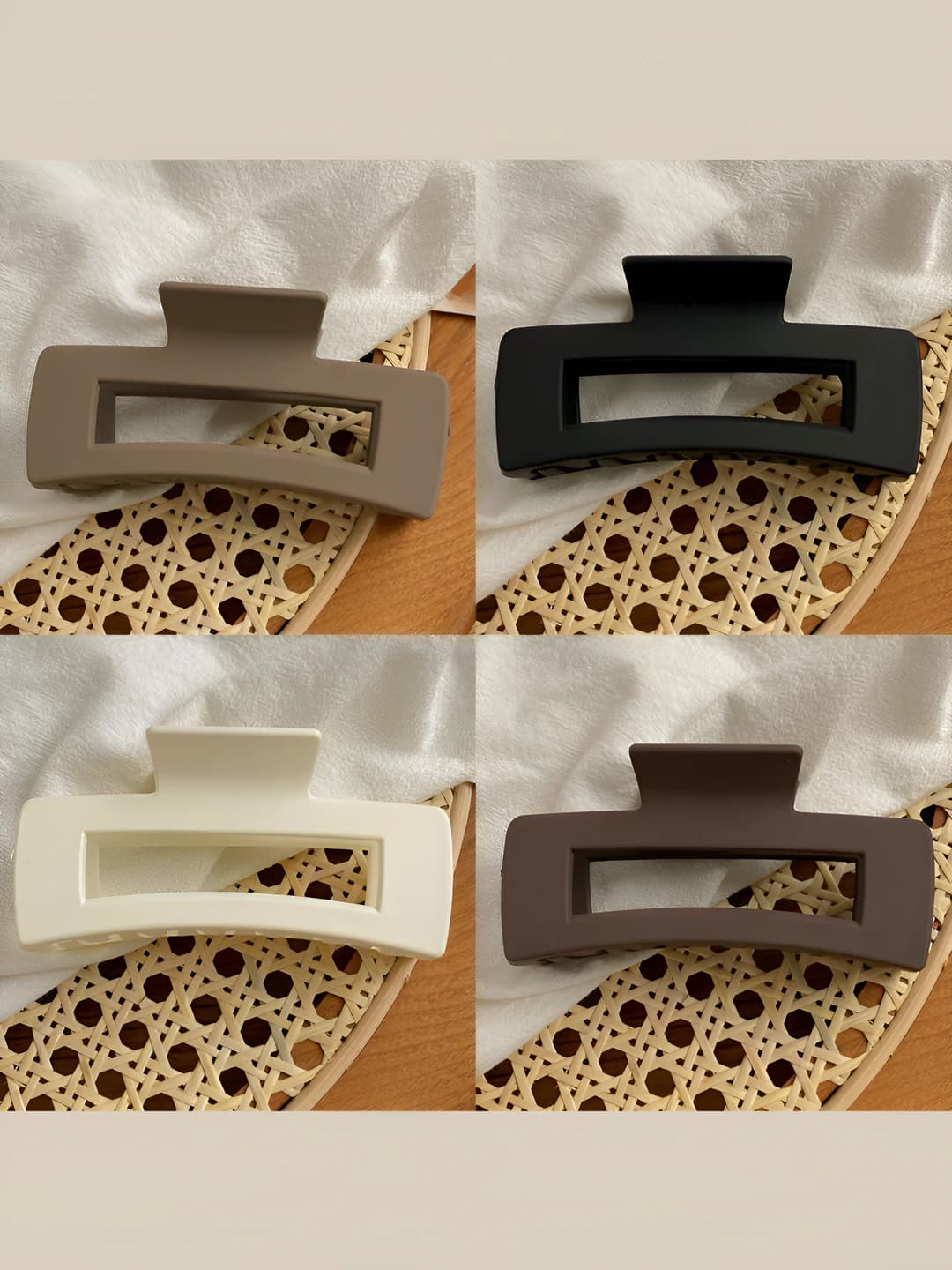 Black+Khaki+Dark coffee+Off-white 11cm 4 pcs