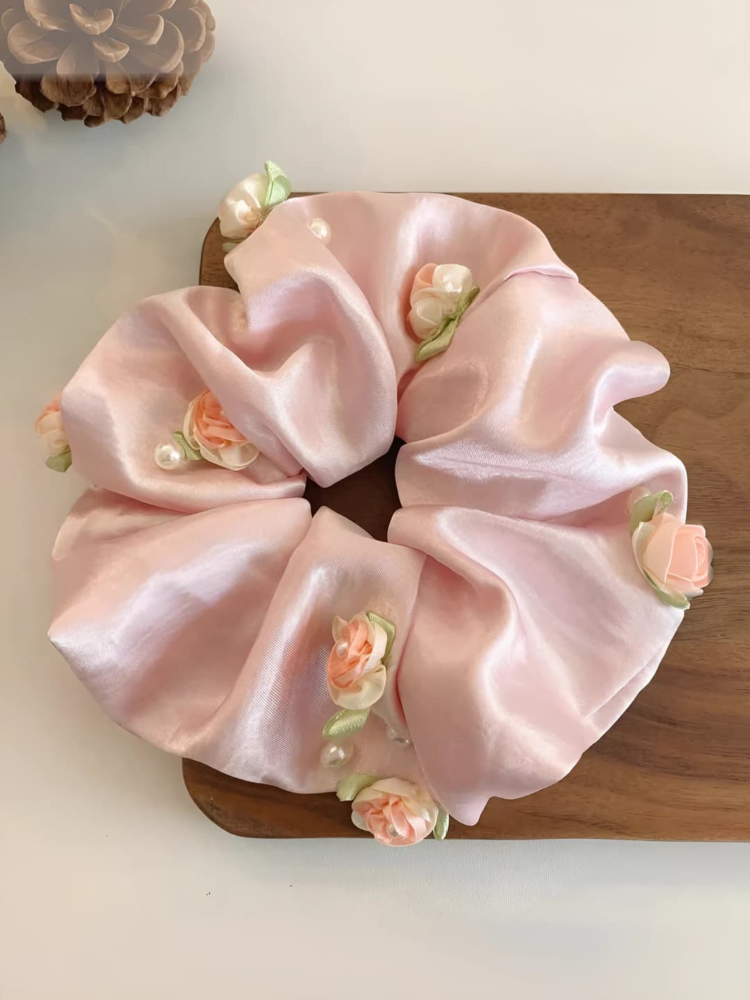 3# Pink scrunchie - 21 cm