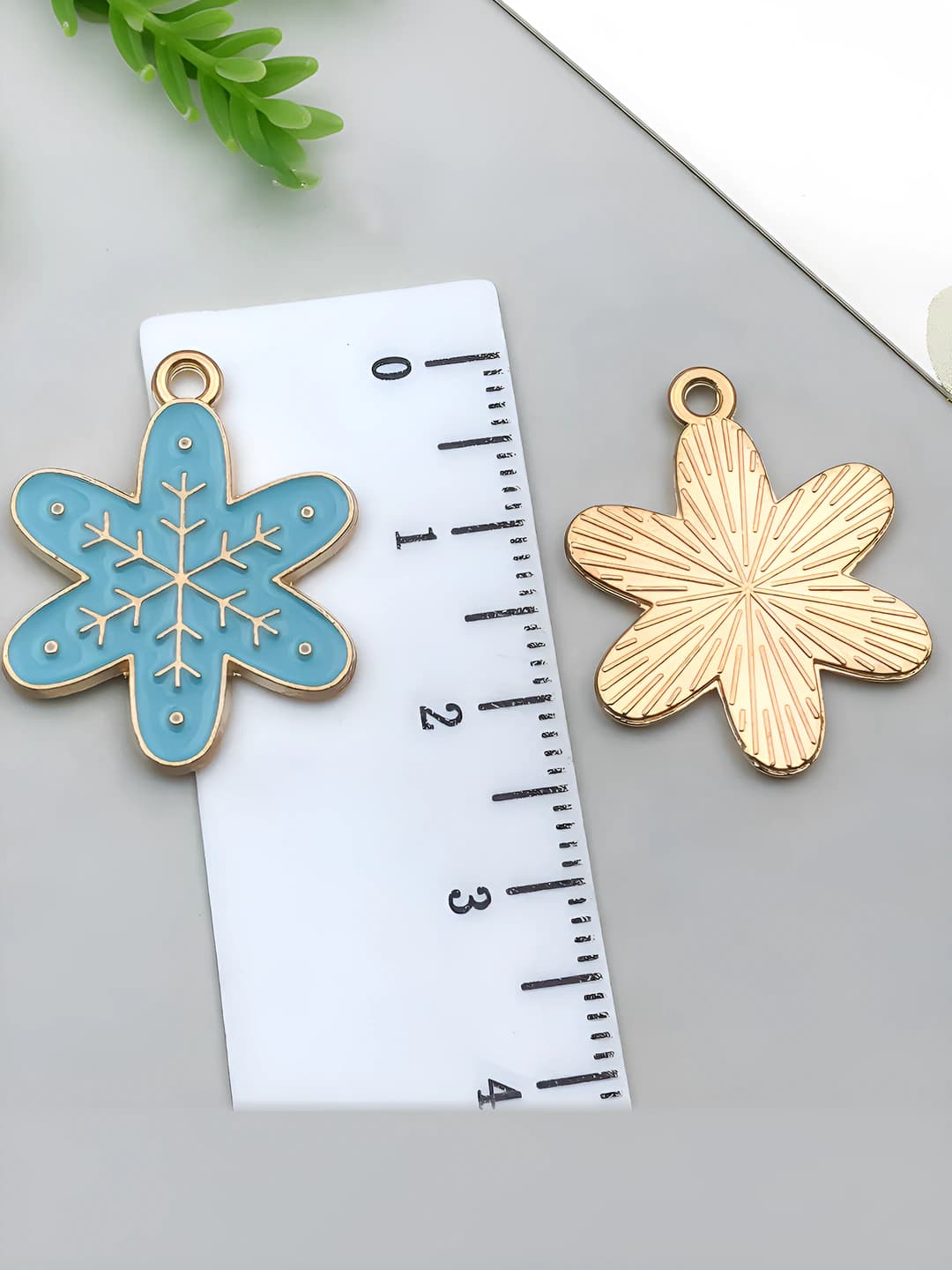 1 шт сине-чёрный снежинка 19x24mm-1.5g-14269