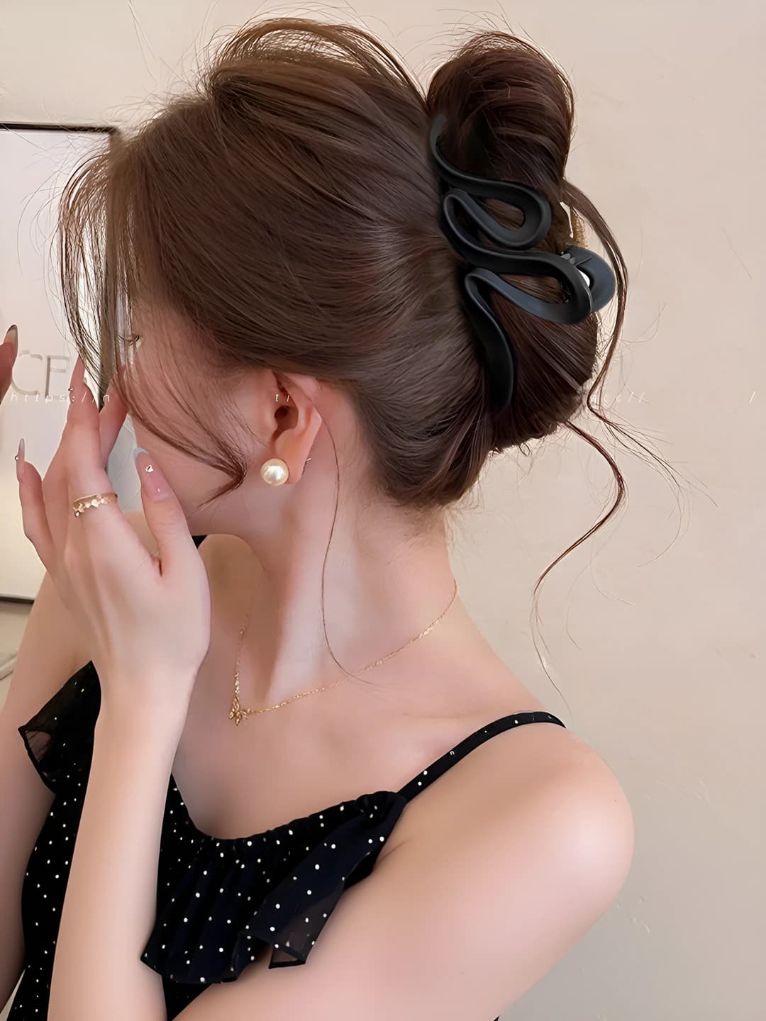 Чёрный линейный зажим, 13 см