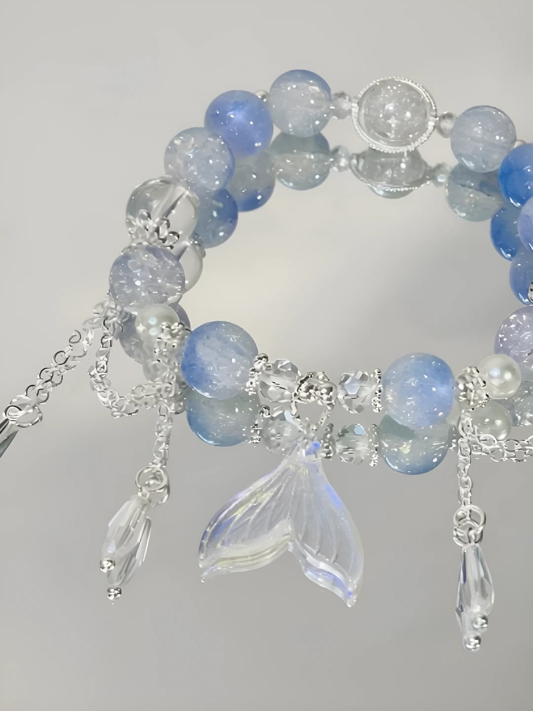 Dark blue mermaid crystal bracelet