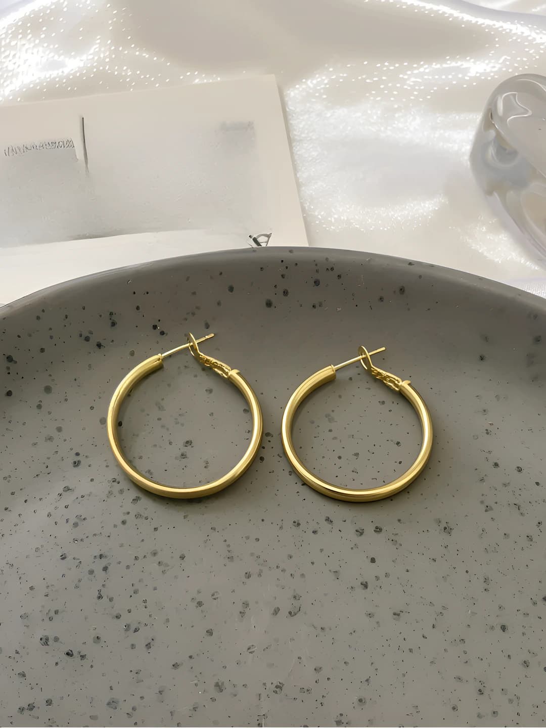 Gold hoop earrings