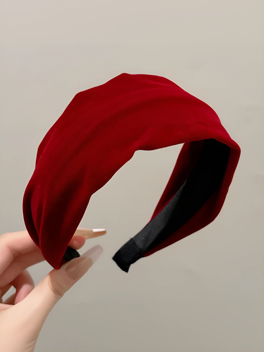 2# Red velvet headband