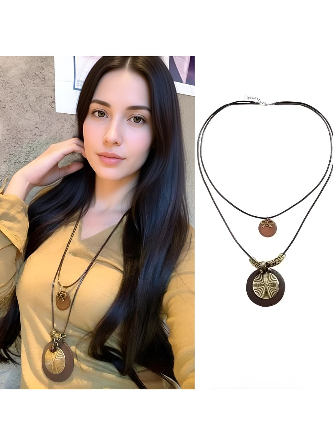 3# Серебряный штифт - Золотой - Кофе