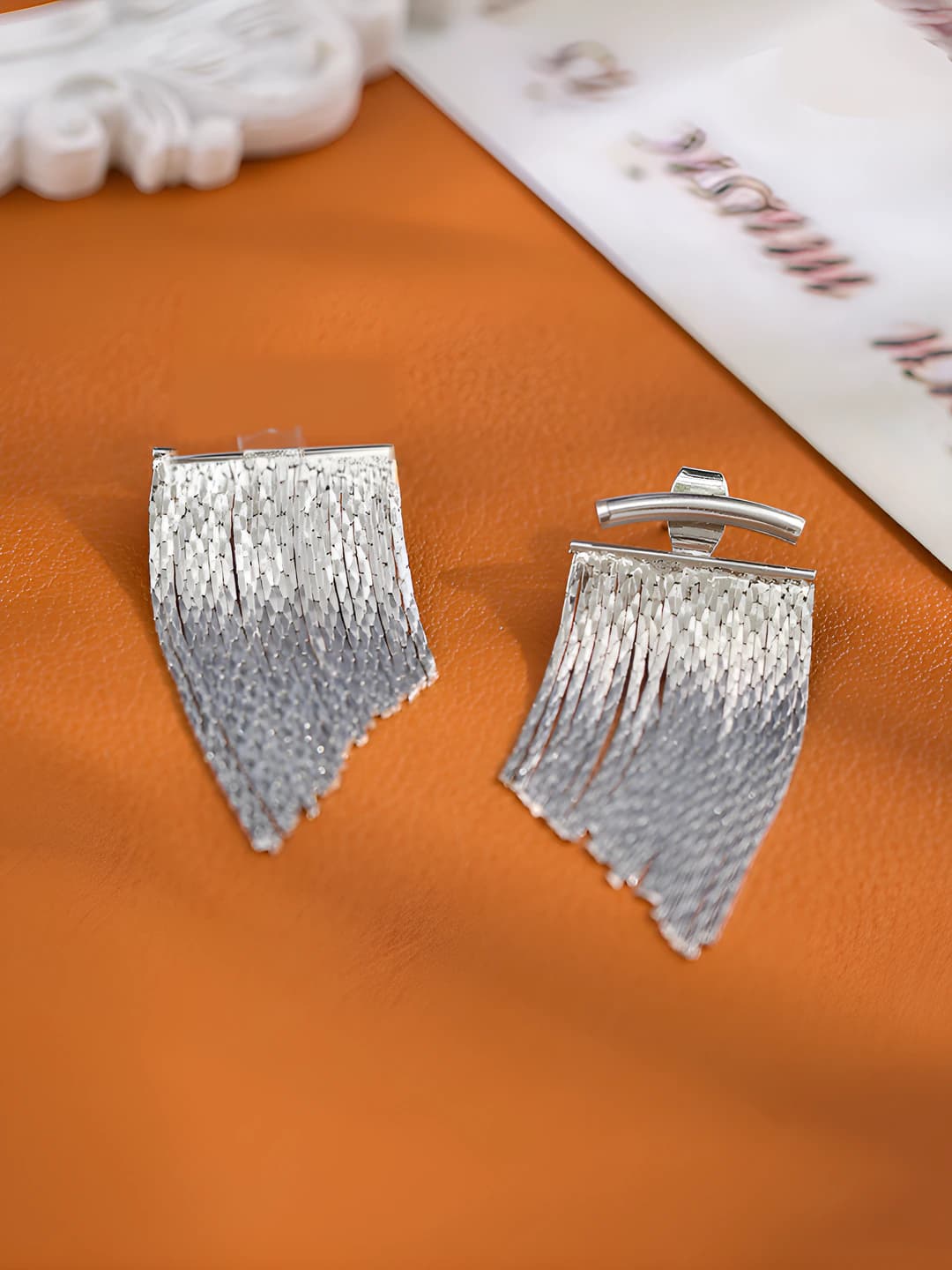 Серебряные серьги с кисточками S925