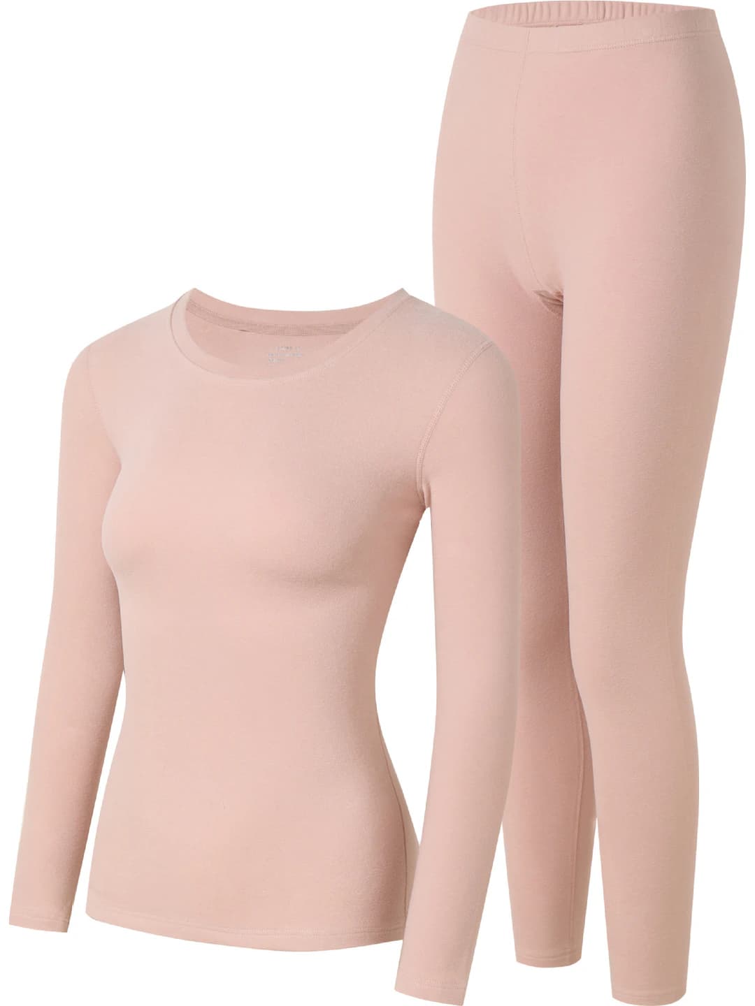 Peach pink, crew neck