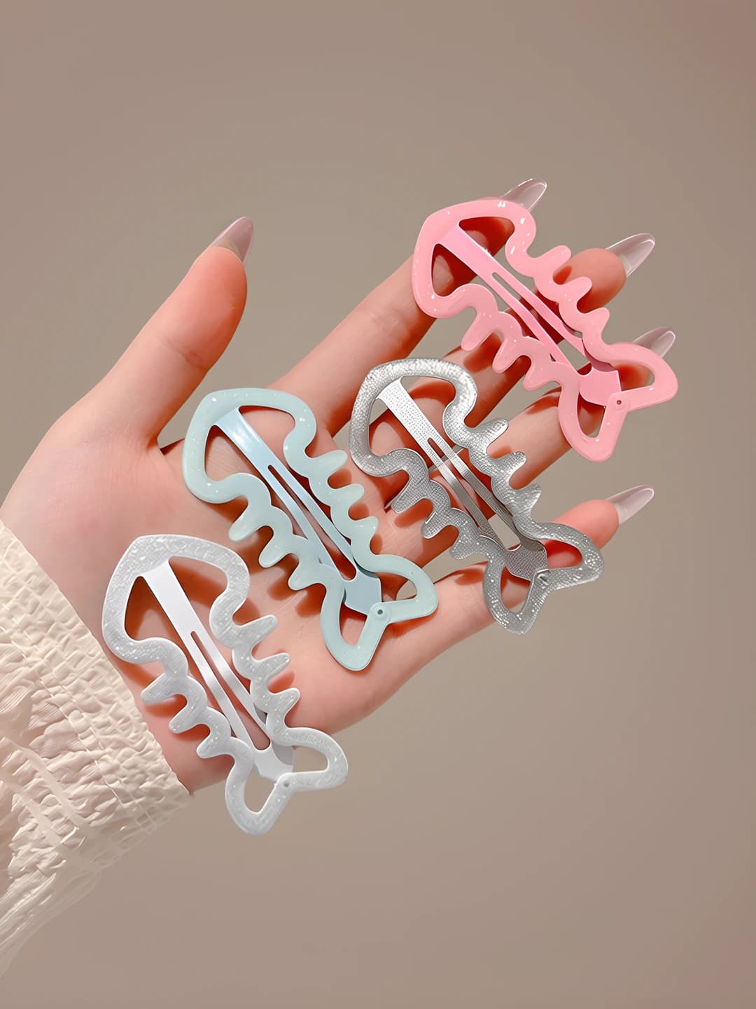 Multicolour, fishbone, 4 pcs