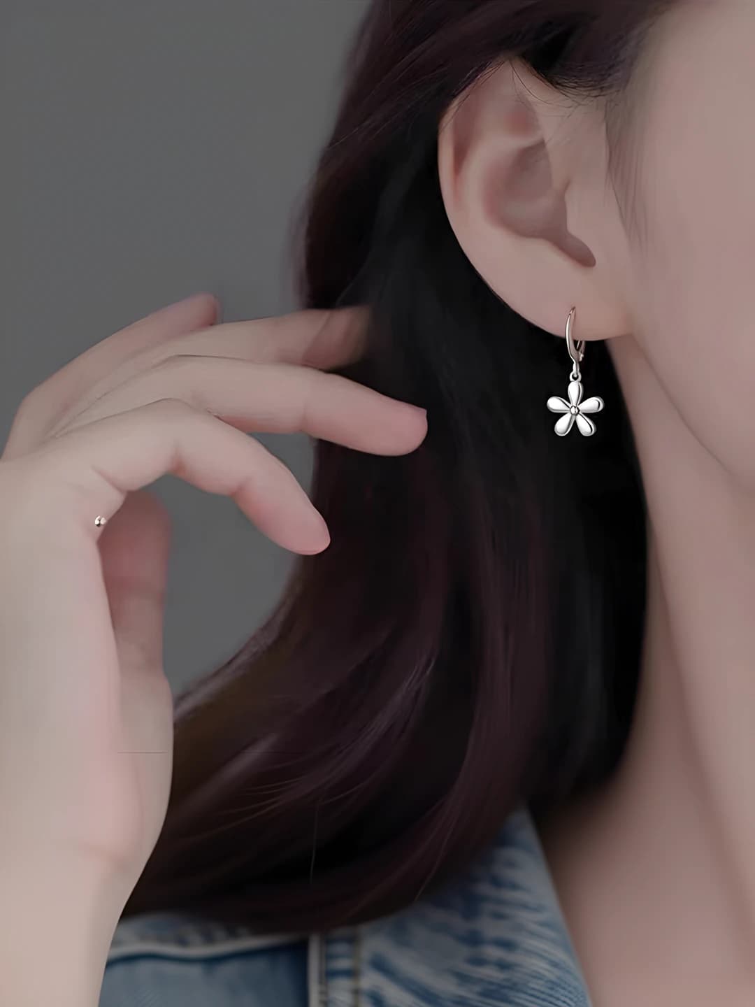 Цветок серьги (серебро)