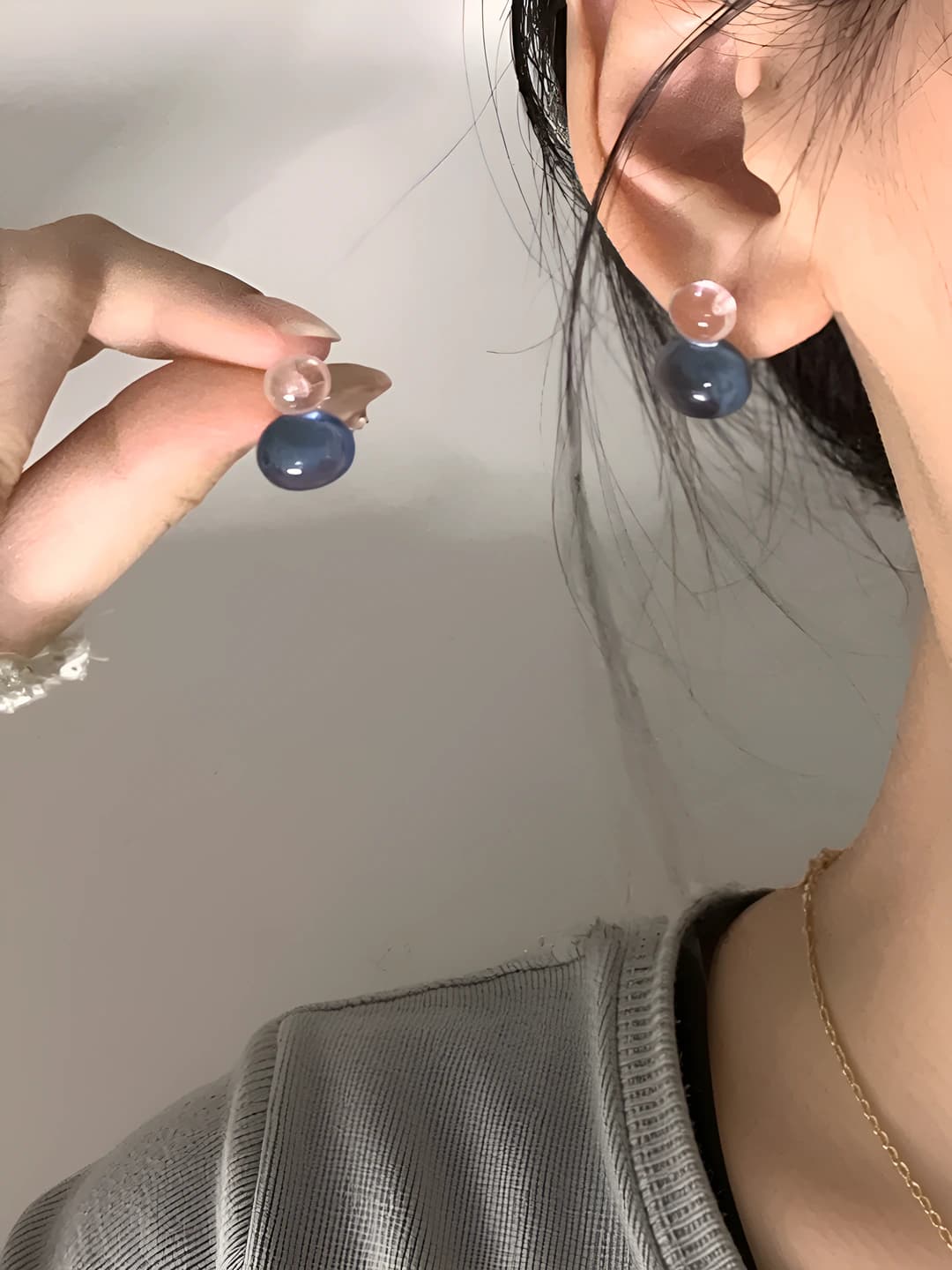 18# Silver pin - Blue - Pink