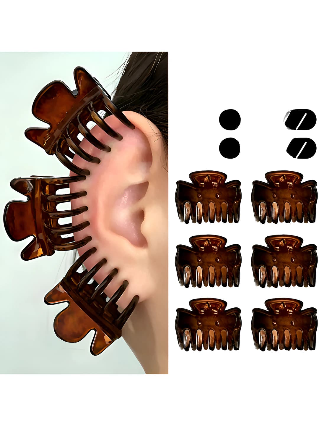 3# Coffee clips, 6 pcs, 5-prong