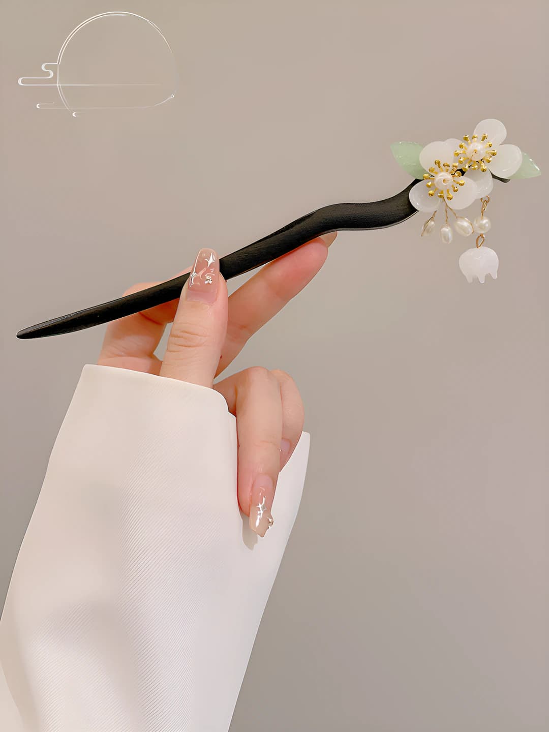 17# White jade double flower