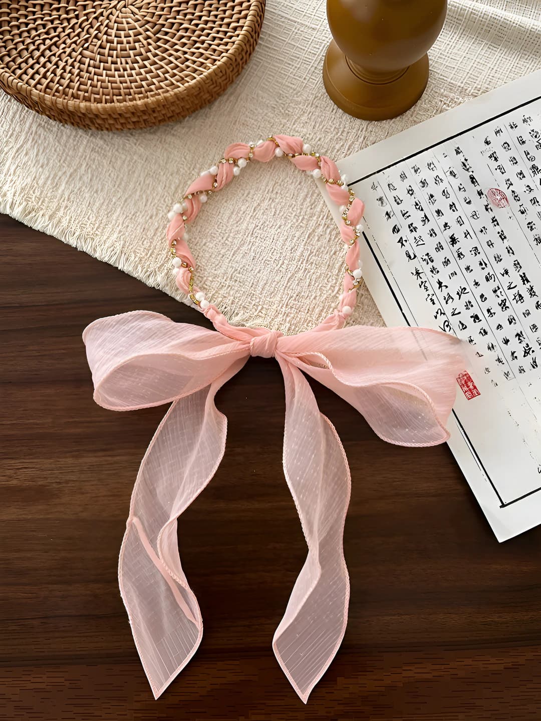 Pink chiffon pearl, 172 cm