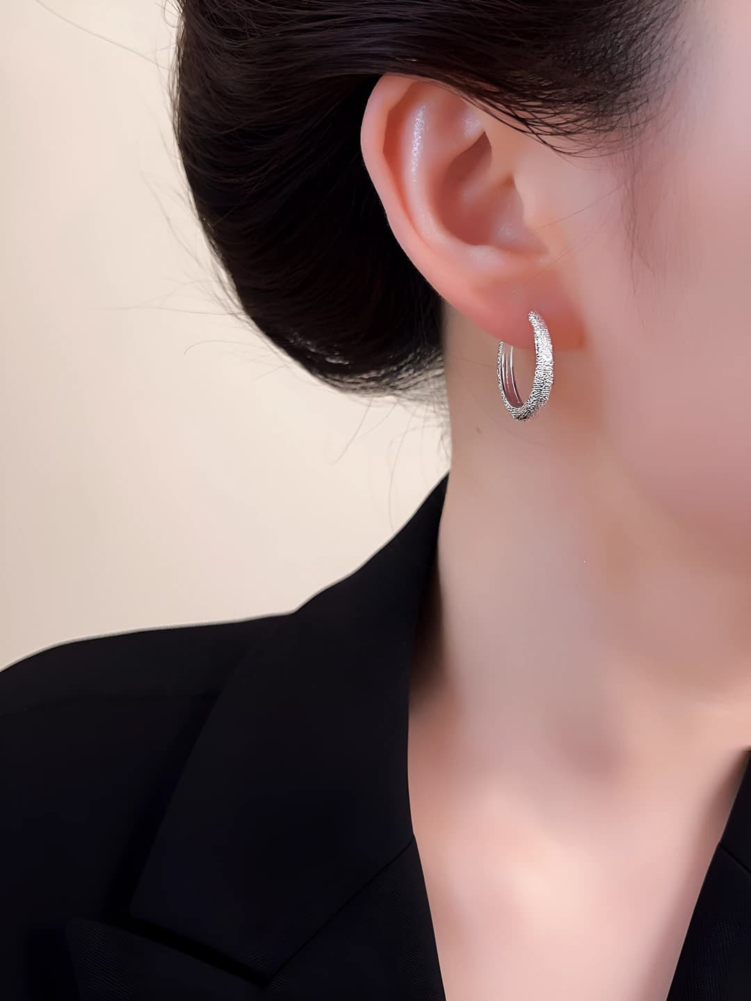 White matte earrings