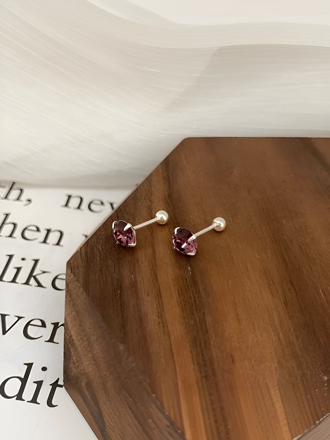 Purple earring 1 pc