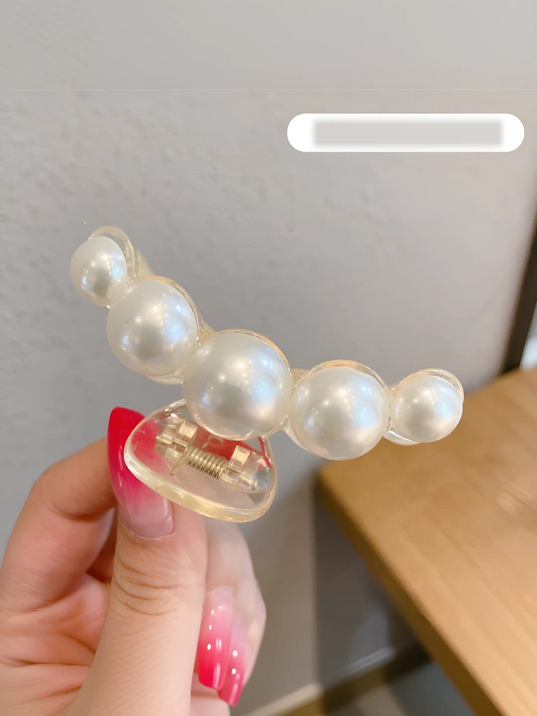 6# Clear large pearl 7cm