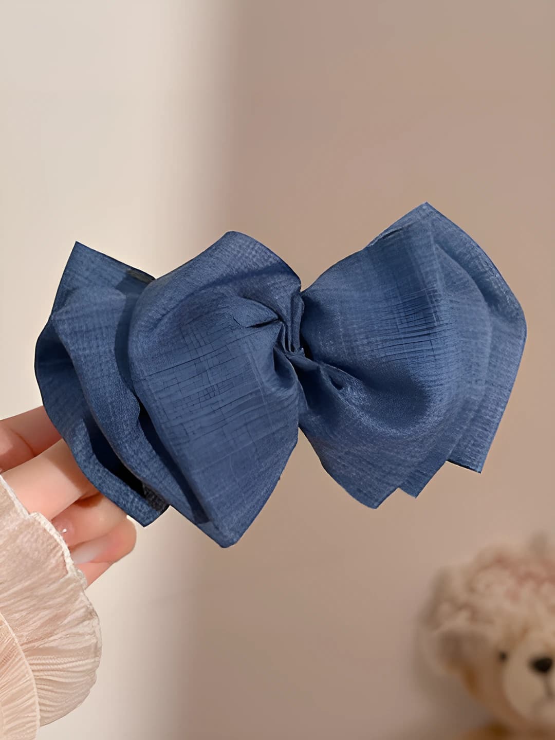 2# Dark blue denim, bubble clip - base 12 cm, total 15.5 cm