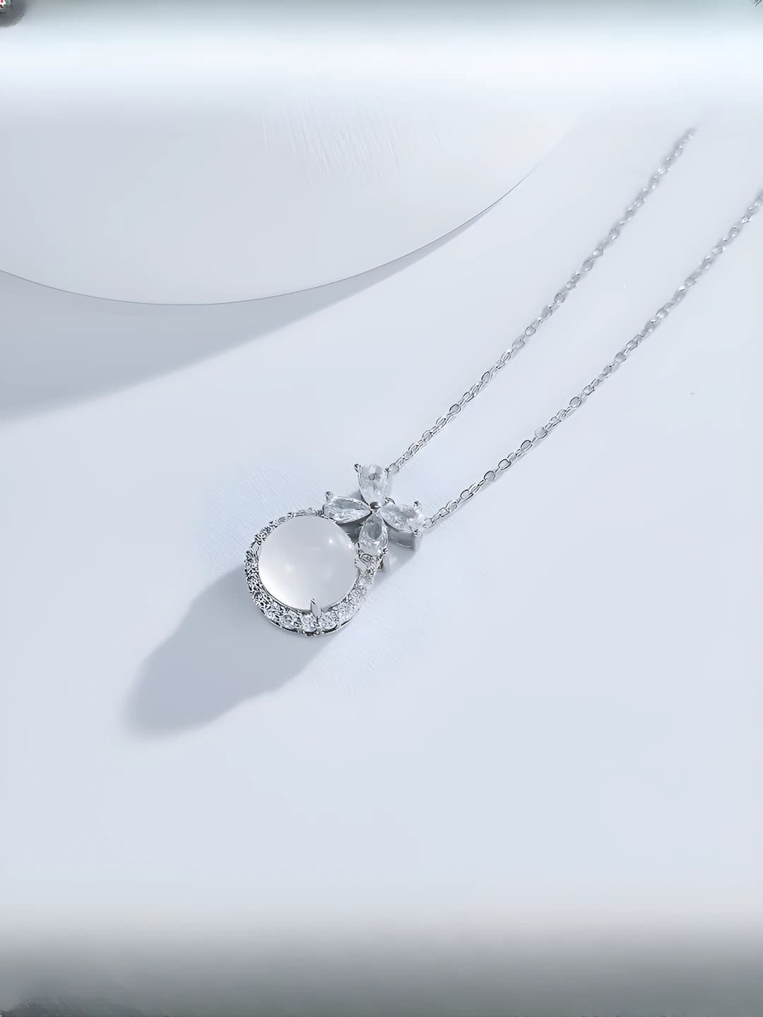 White gold + Ice chalcedony (small)