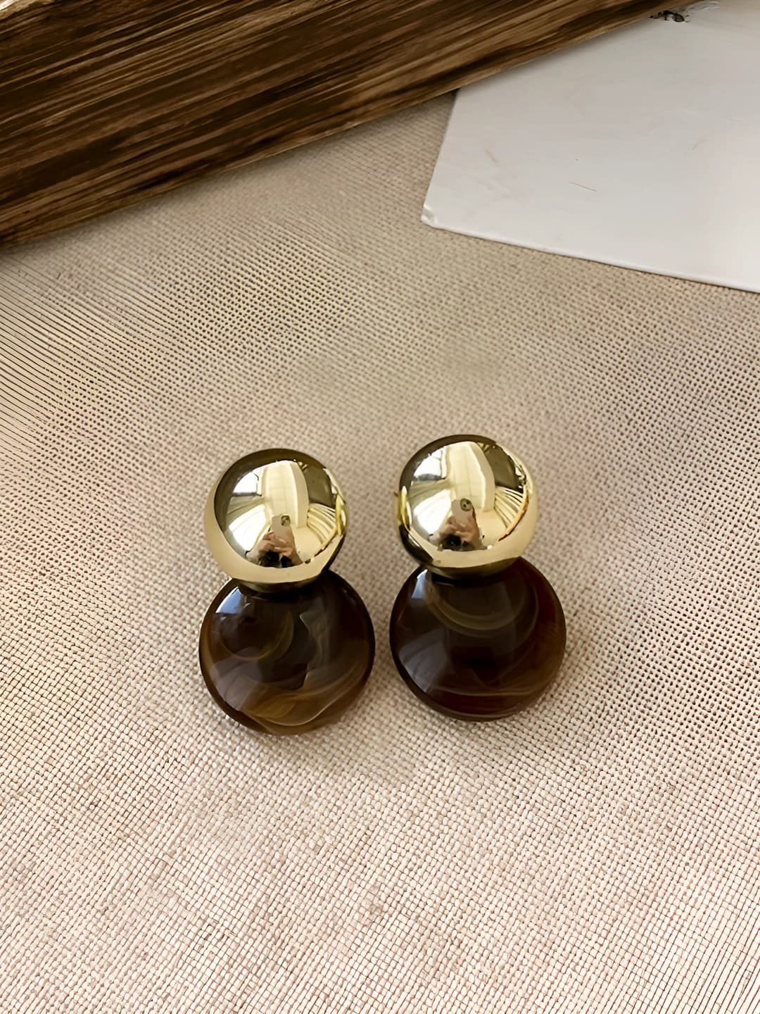 Ombre circular earrings