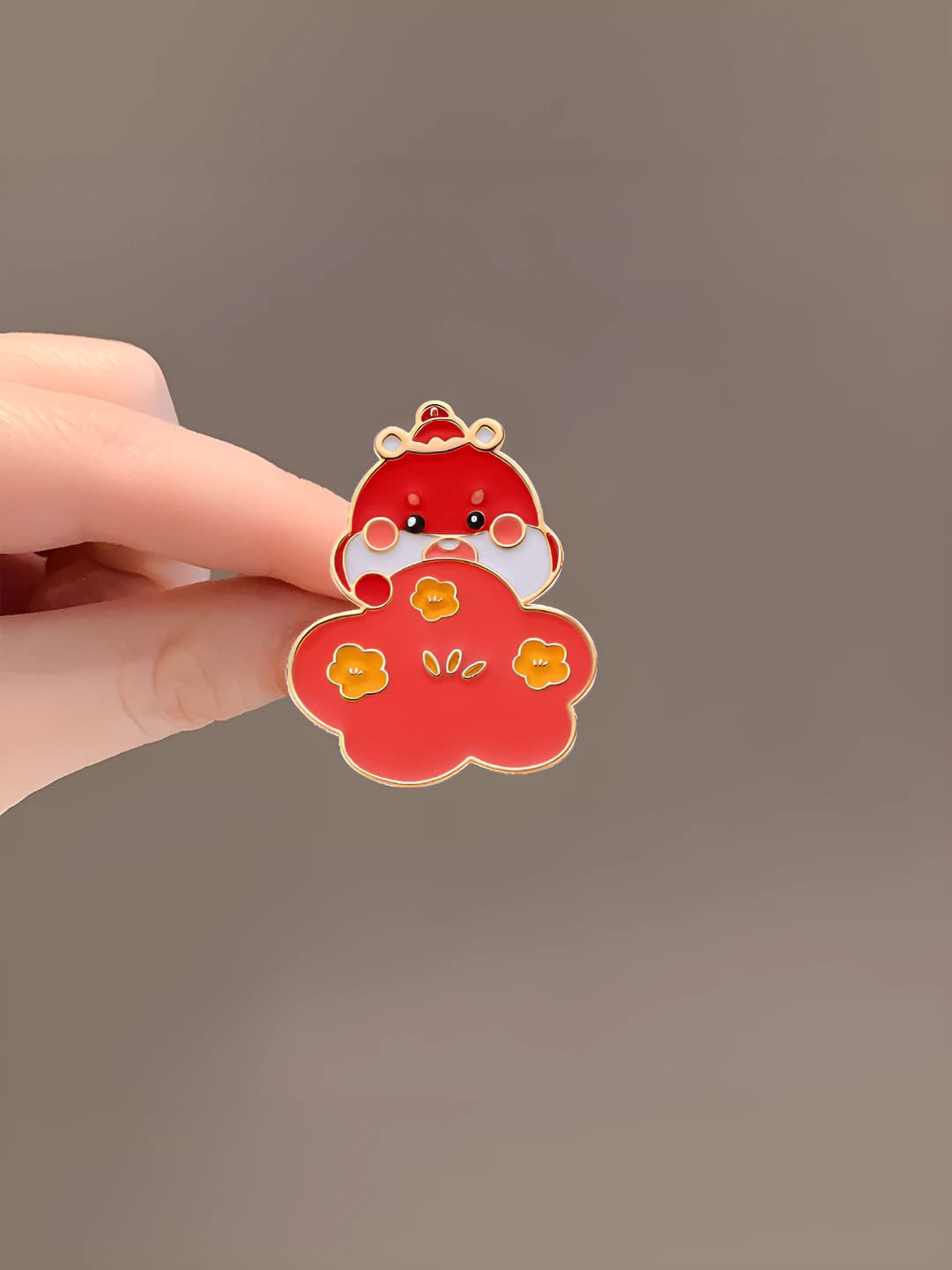 "Peach blossom" brooch