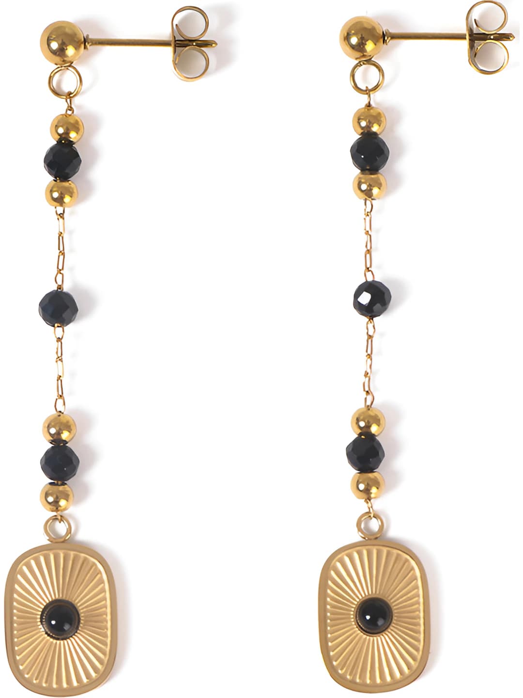 Black agate earrings
