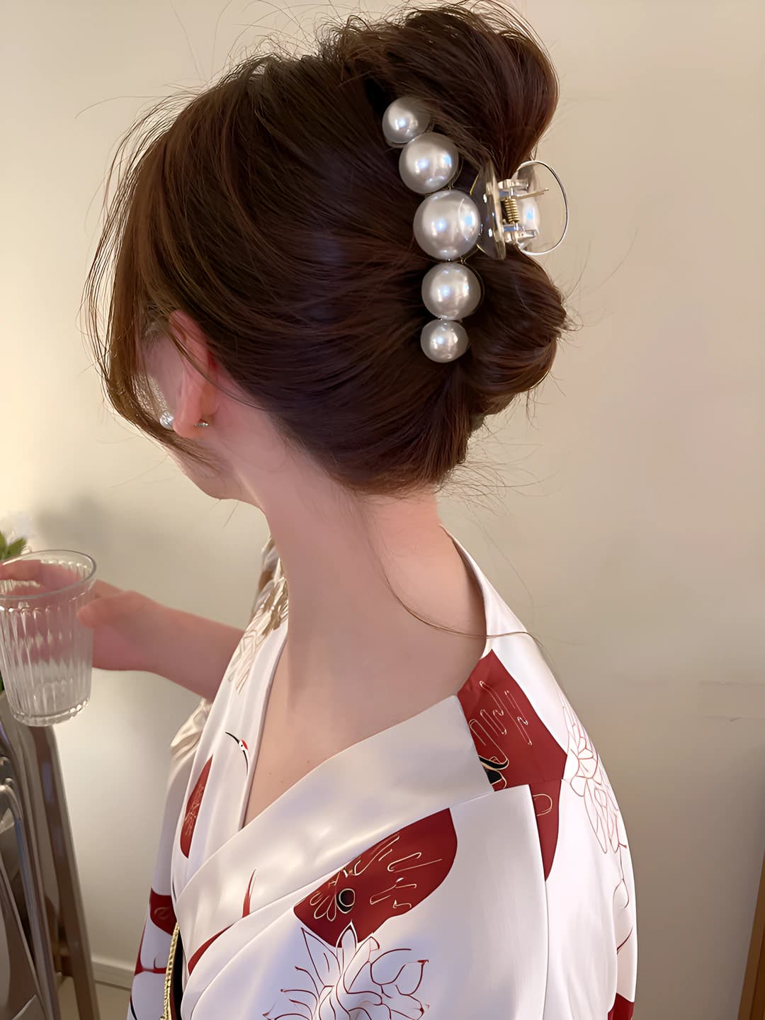 6# Clear large pearl 7cm