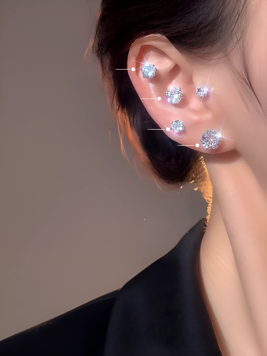 1# kichik sirkon quloqcha 3mm
