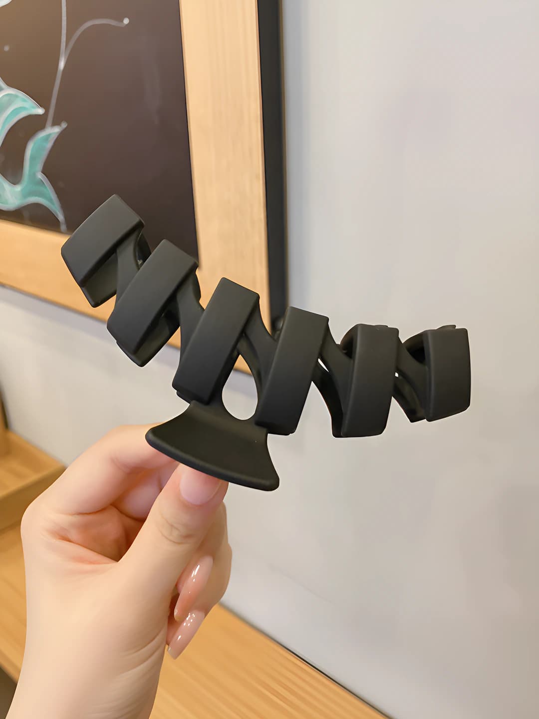 6#Irregular black clip 11cm