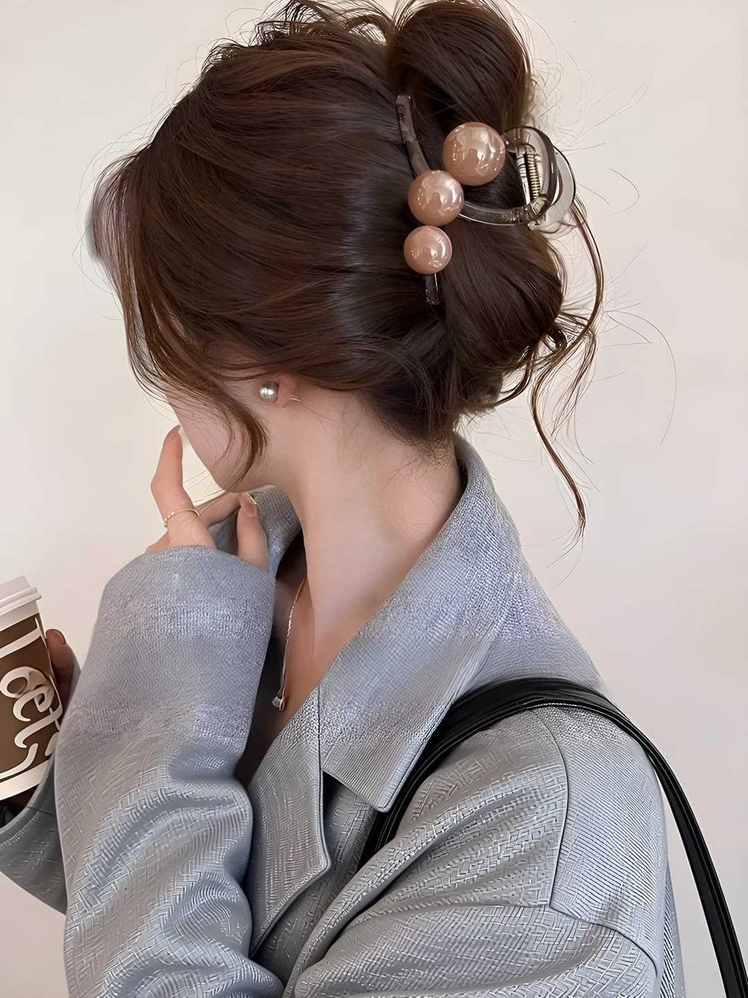3# Прозрачный серый, 8 см, светлый кофе