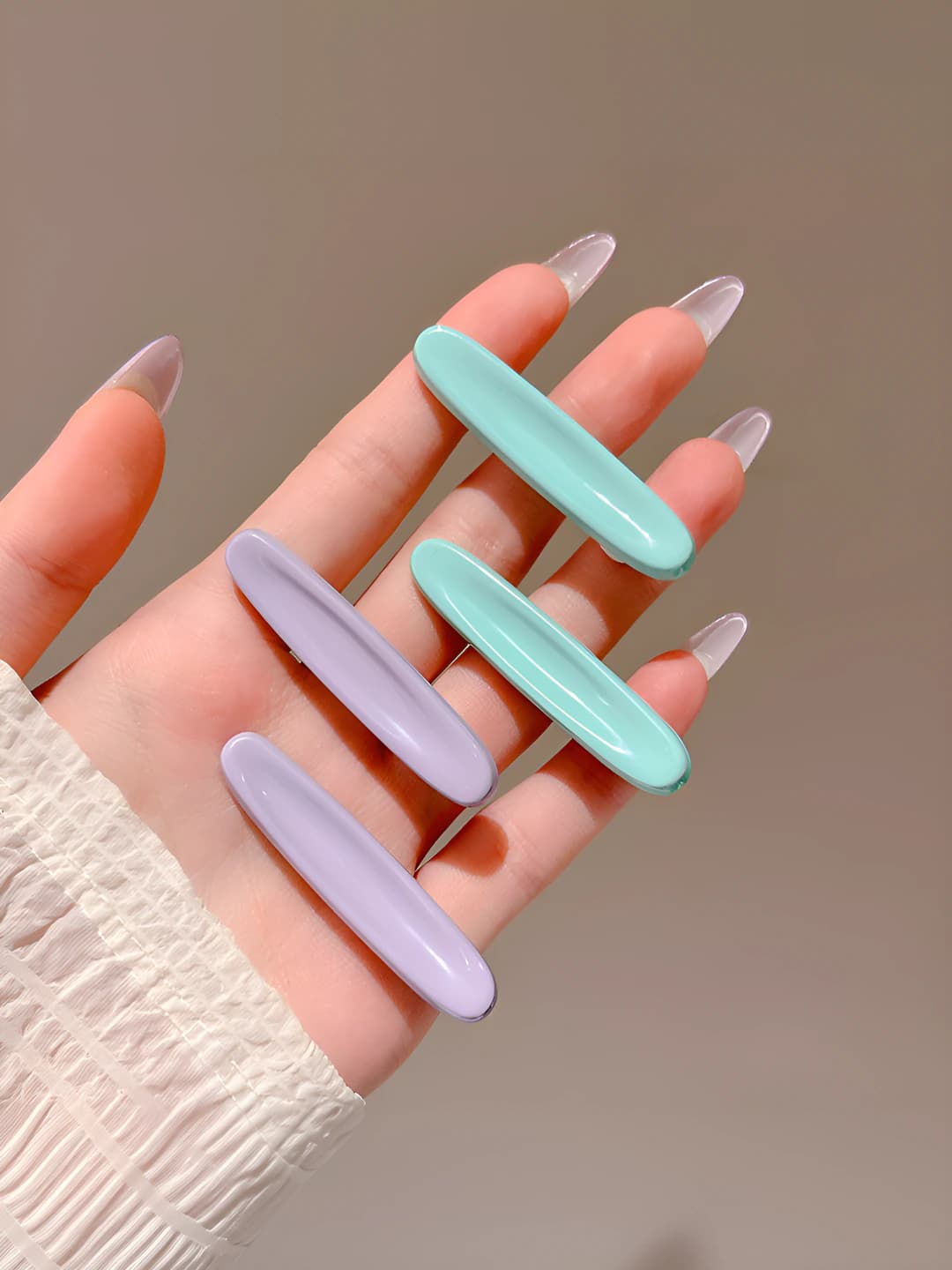 Green-purple ellipse, 4 pcs